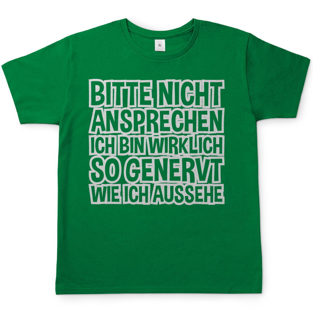Bitte nicht ansprechen ich bin genervt - Herren Shirt Kelly Green