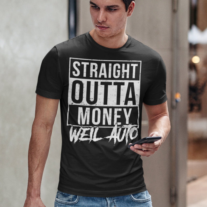 Auto Tuning T-Shirt Männer – Straight Outta Money weil Auto – Schrauber Oberteil