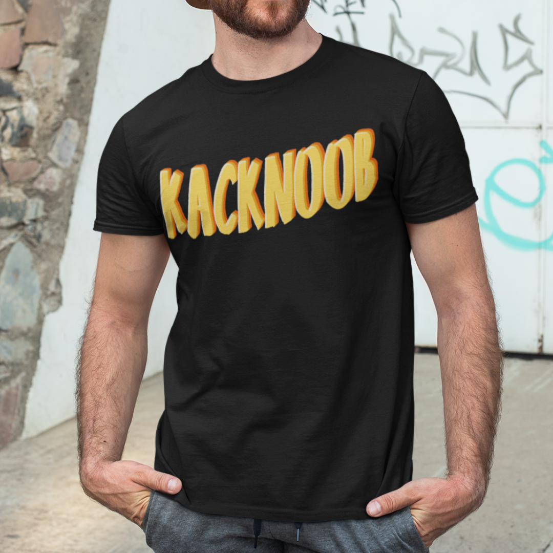Kacknoob Gaming Shirt Männer – Lustiges Spruchshirt für Gamer und Zocker