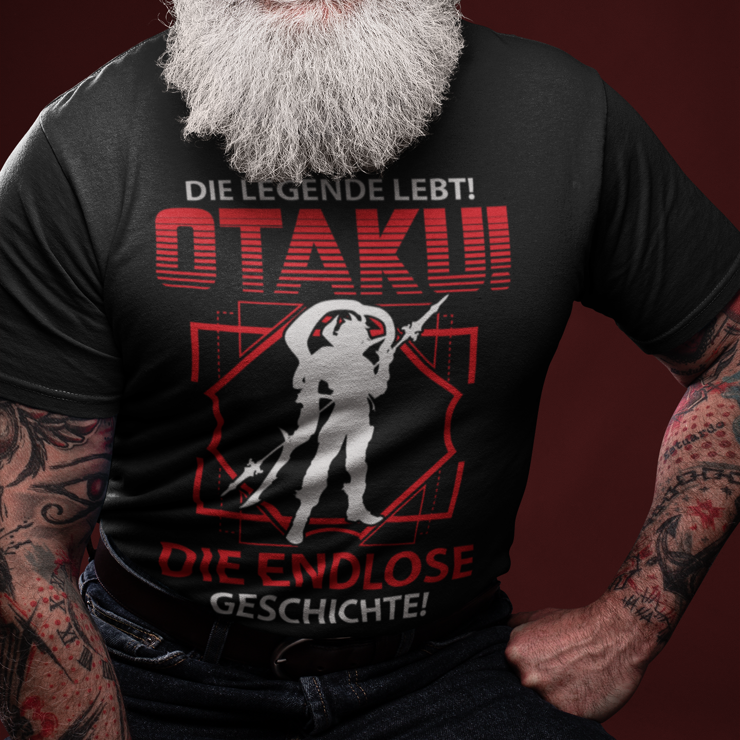 Otaku Shirt Männer – Die Legende lebt Anime Fan T-Shirt Stolzer Anime Krieger