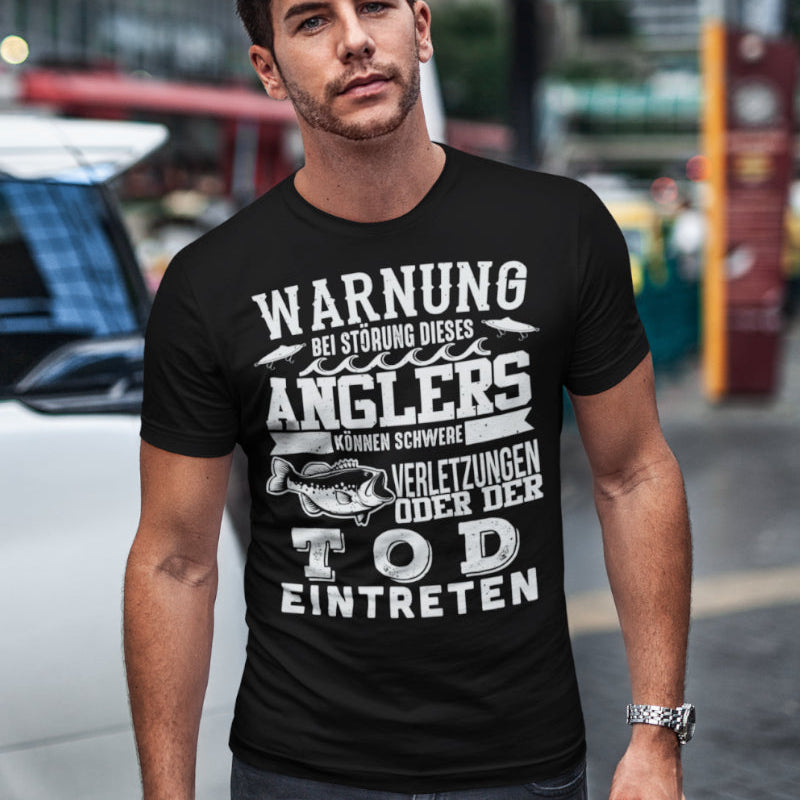 Fischer Shirt Männer – Bei Störung dieses Anglers drohen Verletzungen
