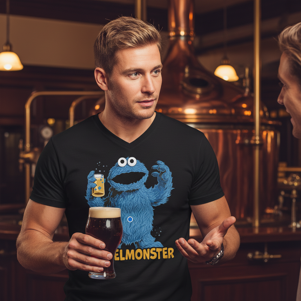 Sesamstraße - Taumel Krümelmonster - Herren V-Neck Shirt