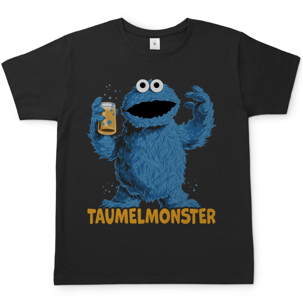Sesamstraße - Taumel Krümelmonster - Herren Shirt Black