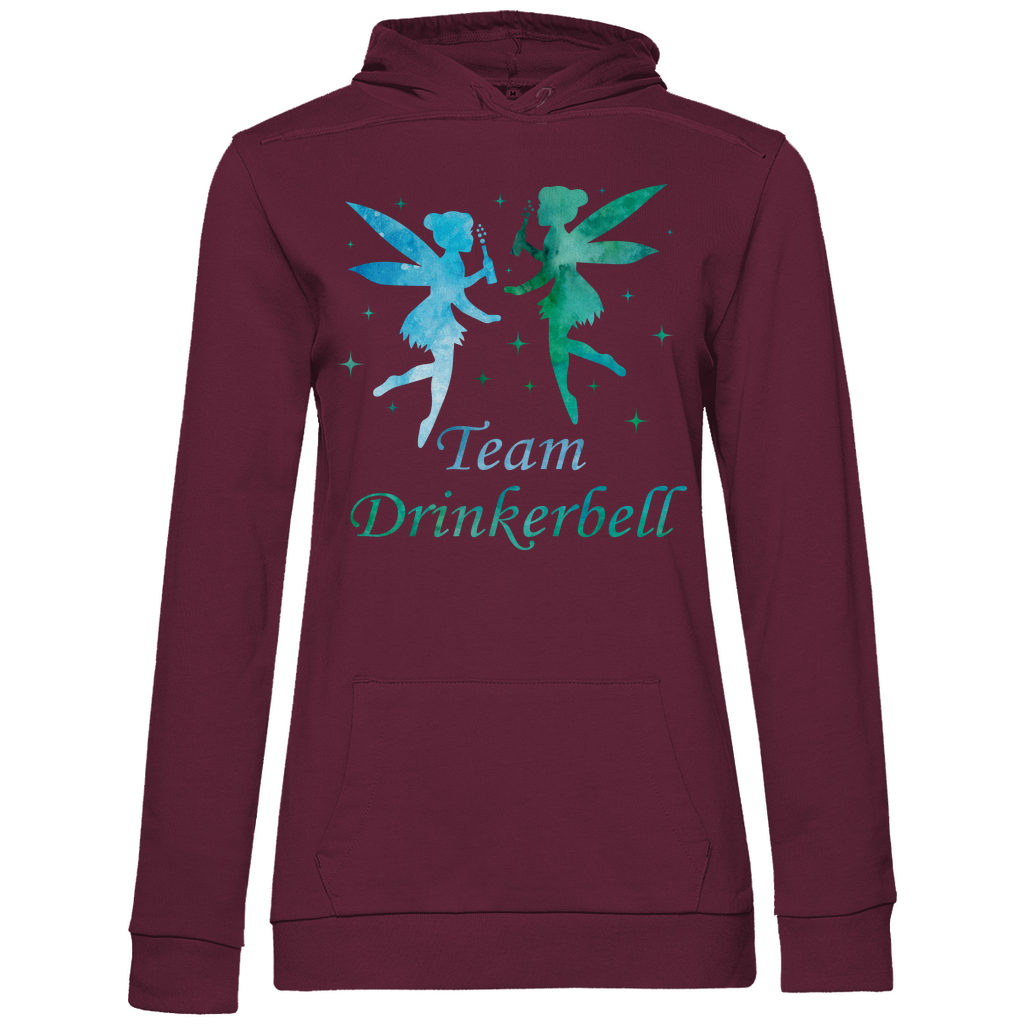 Team Drinkerbell - Prinzessin Aquarell - Damen Hoodie Wine