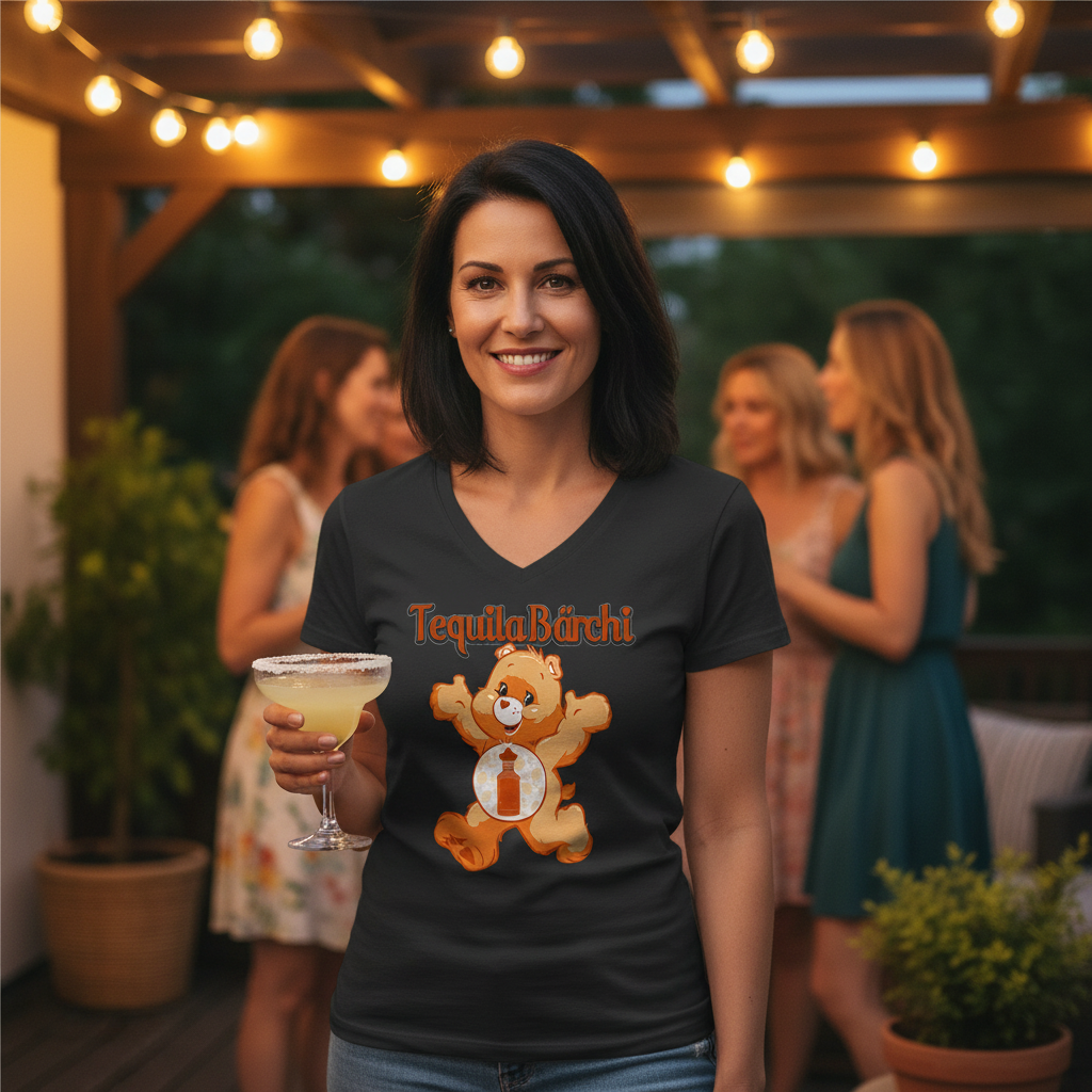Tequila Bärchi - Glücksbärchi - V-Neck Damenshirt
