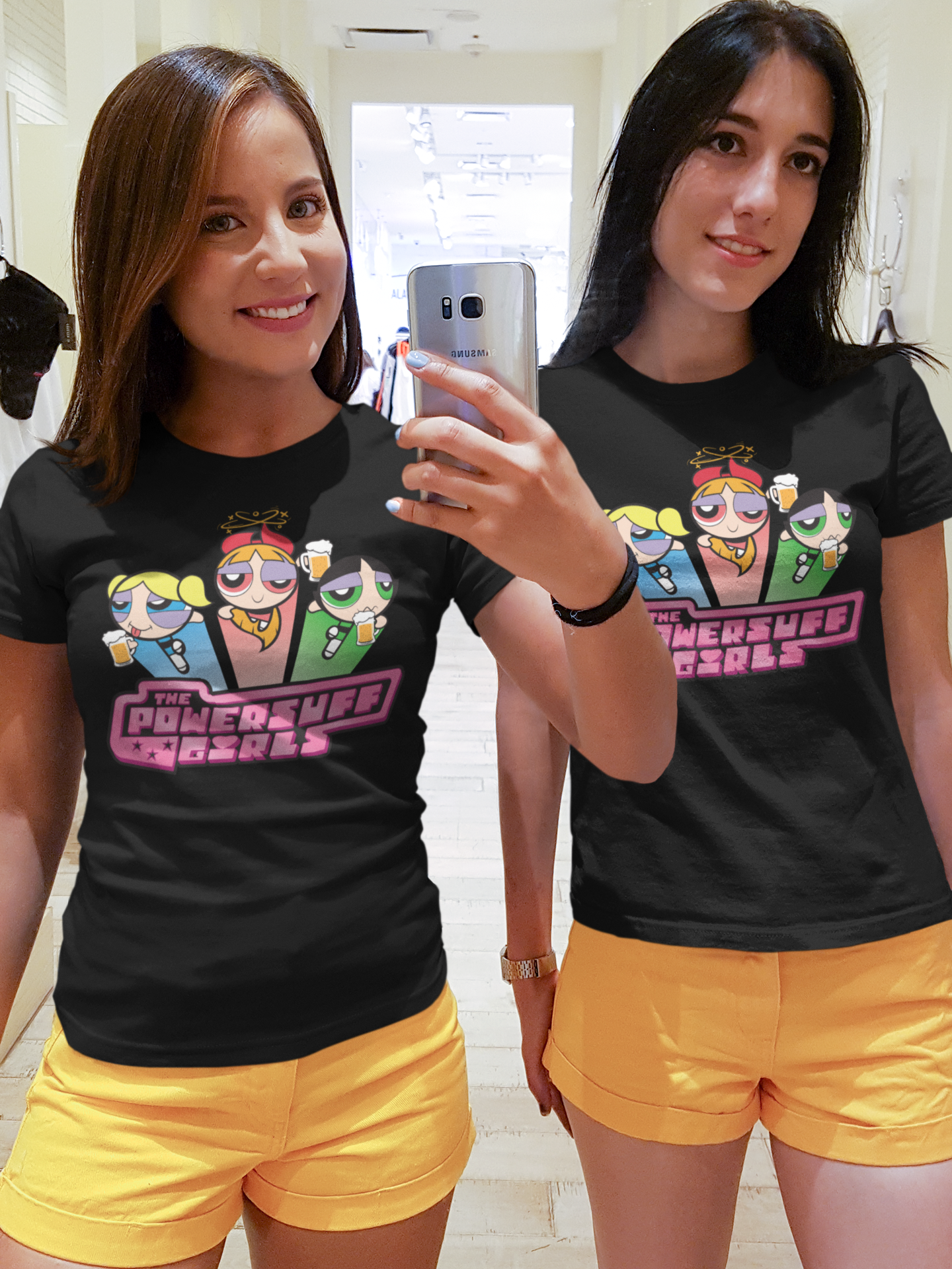 The Powersuff Girls T-Shirt – Witziges Damen Funshirt mit Suff und Cartoon Look