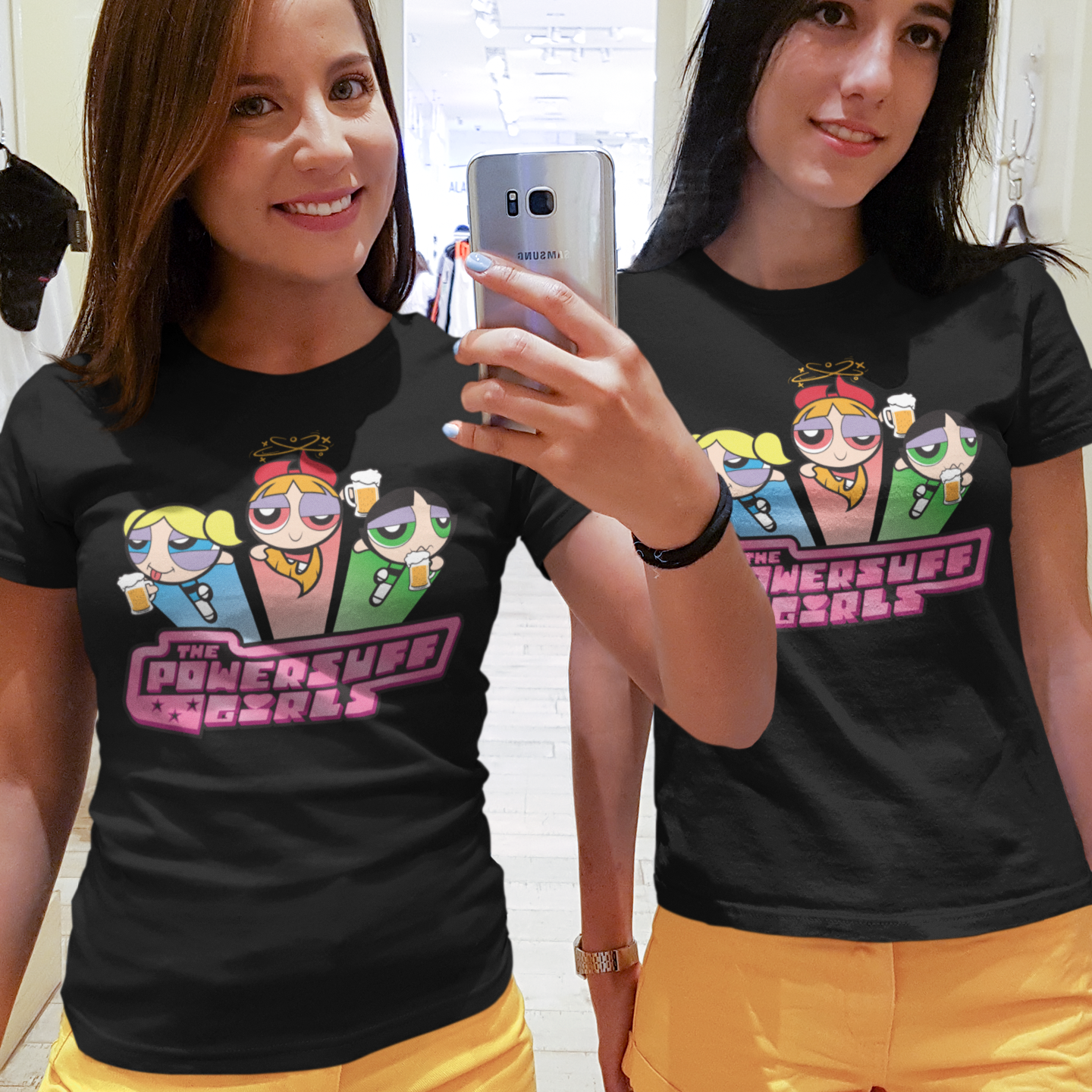 The Powersuff Girls T-Shirt – Witziges Damen Funshirt mit Suff und Cartoon Look
