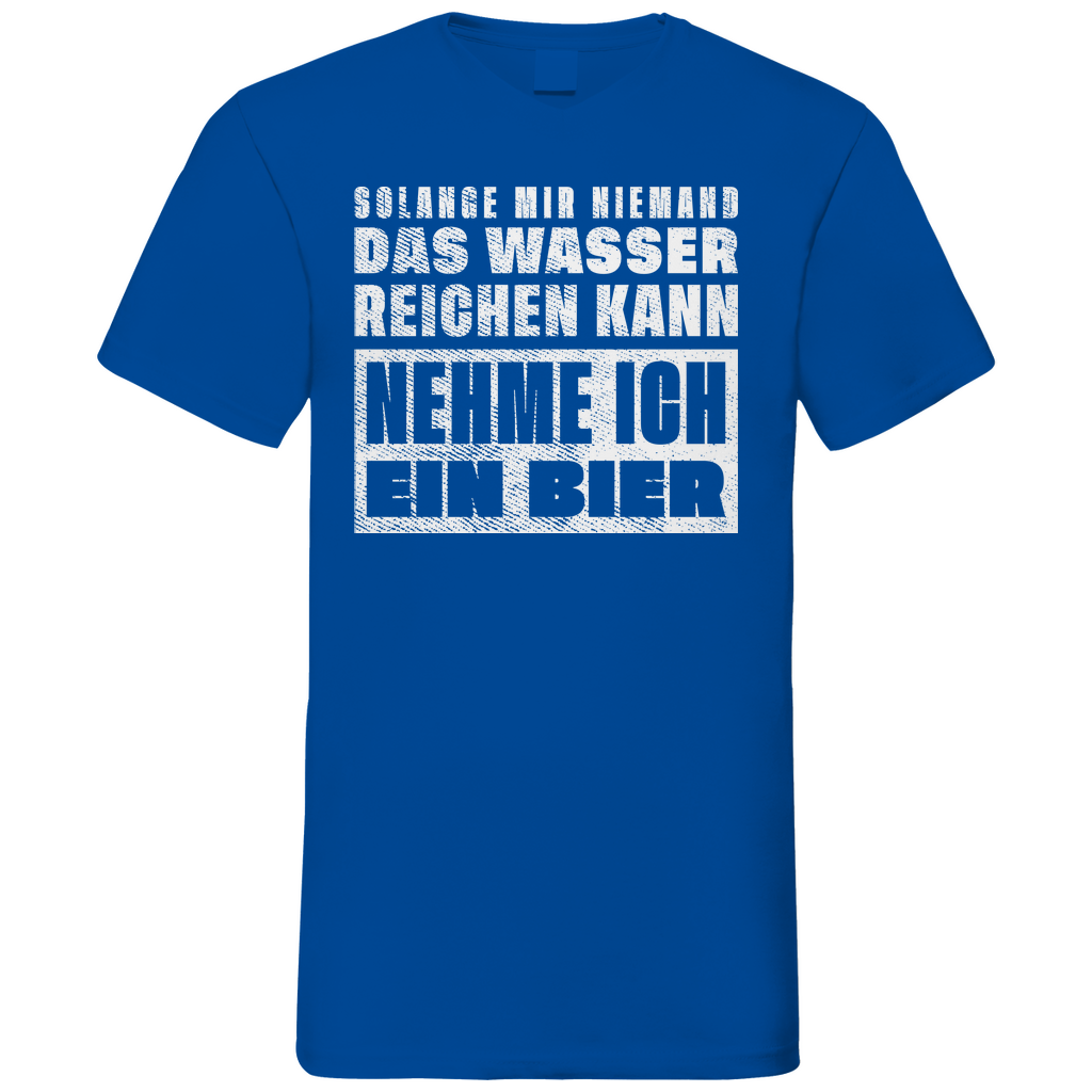Nehme ich ein Bier - Herren V-Neck Shirt Royal Blue