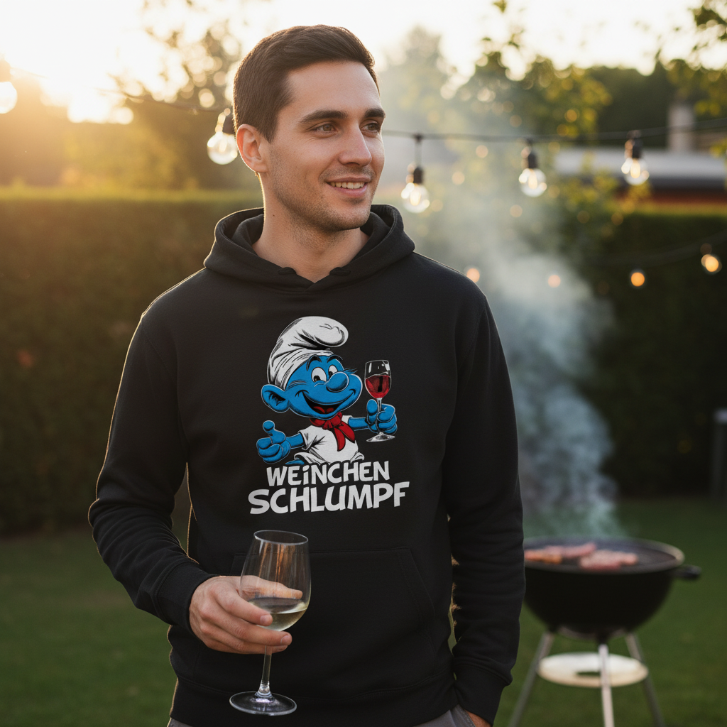 Weinchen Schlumpf Grafik - Unisex Hoodie