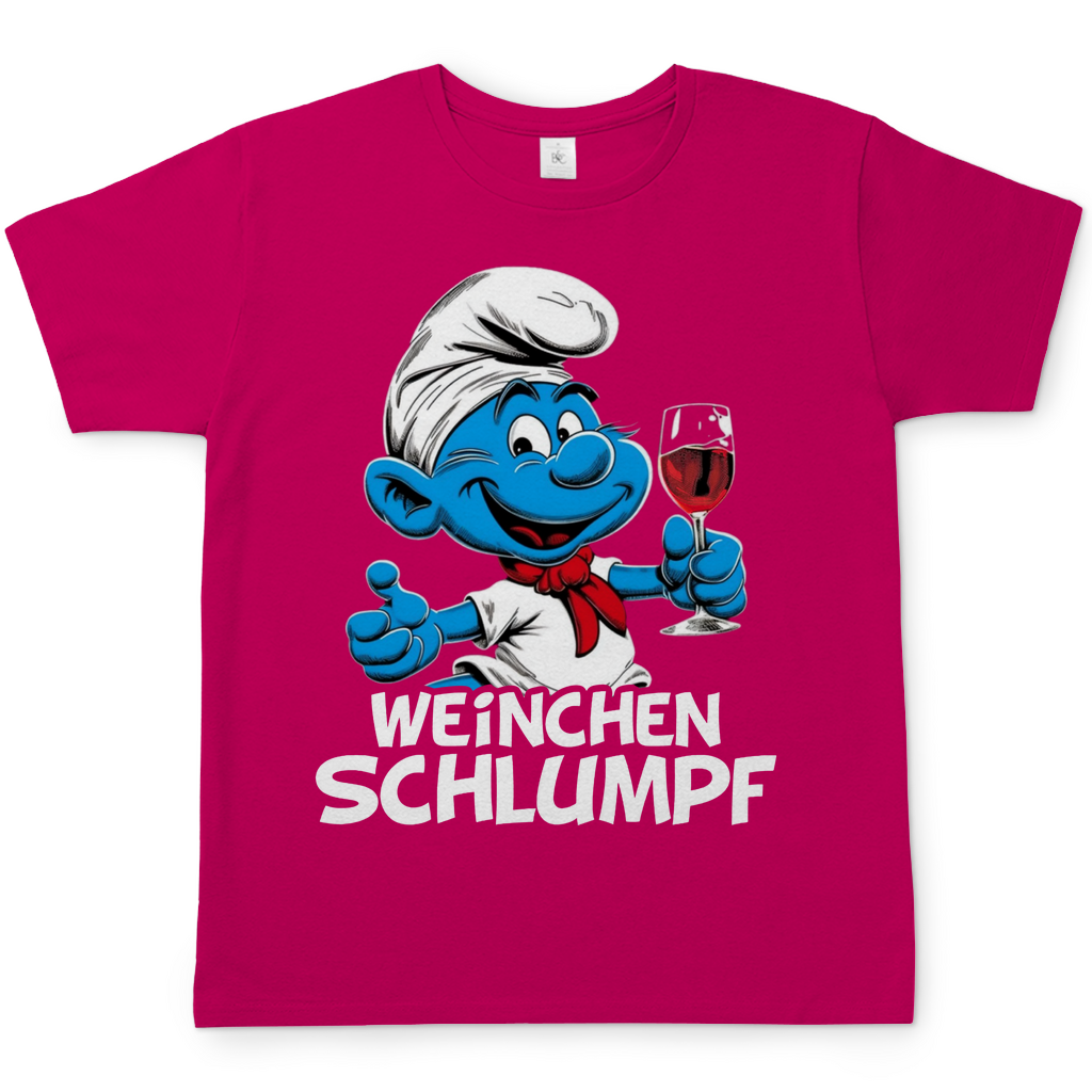 Weinchen Schlumpf Grafik - Herren Shirt Sorbet