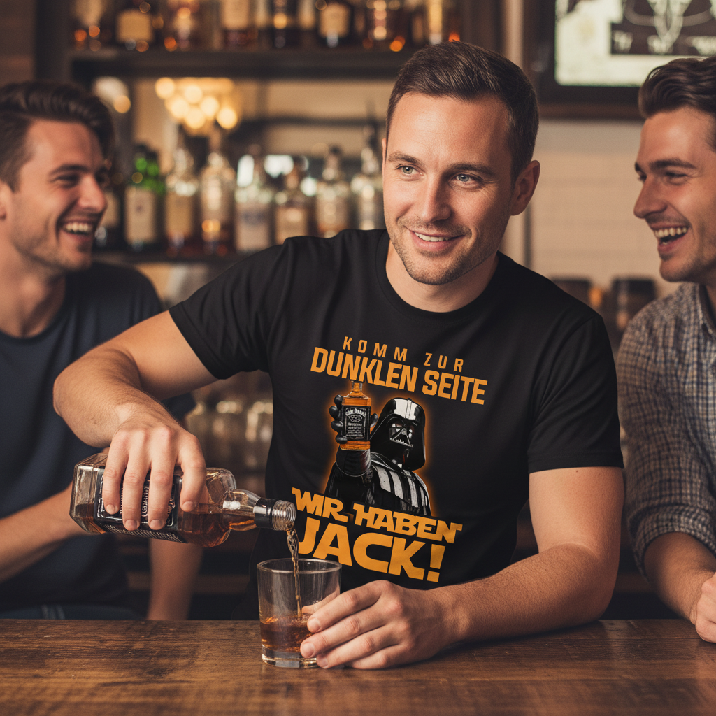 Komm zur dunklen Seite wir haben Jack Darth Vader - Herren V-Neck Shirt