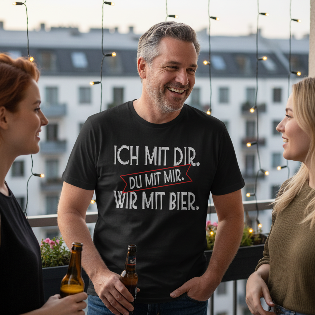 Ich mit dir. Du mit mir. Wir mit Bier. - Herren Shirt