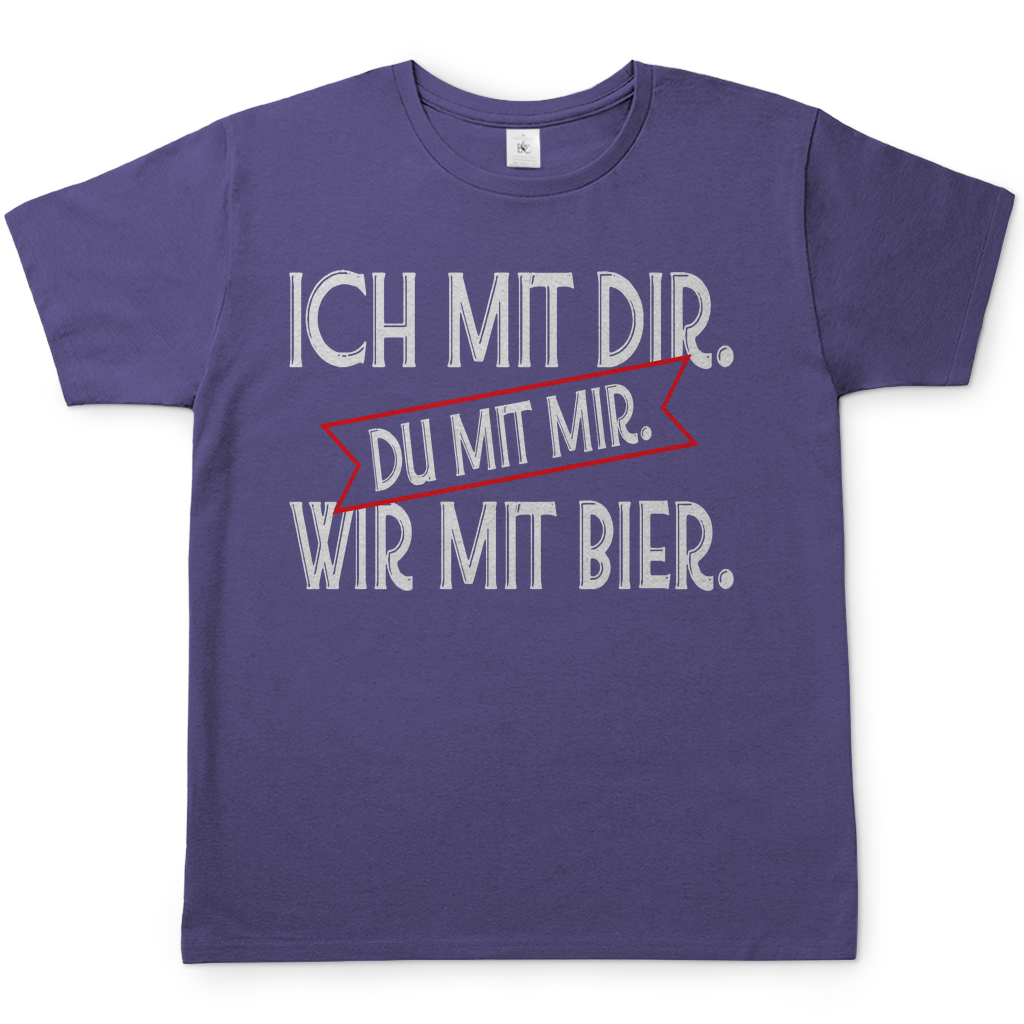 Ich mit dir. Du mit mir. Wir mit Bier. - Herren Shirt Millennial Lilac