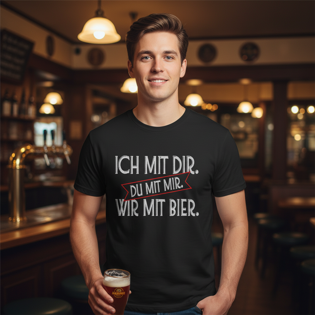 Ich mit dir. Du mit mir. Wir mit Bier. - Herren Shirt