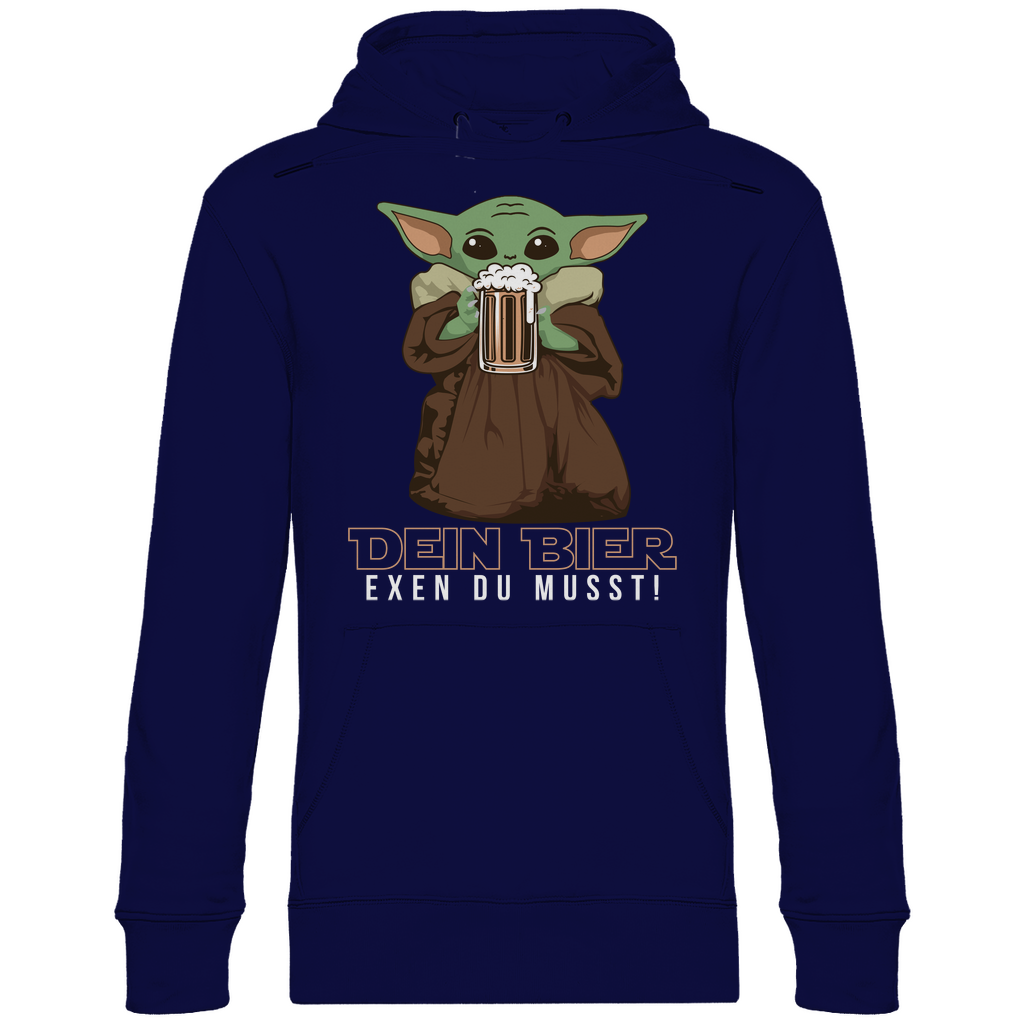 Dein Bier exen du musst Baby Yoda - Unisex Hoodie Navy Blue
