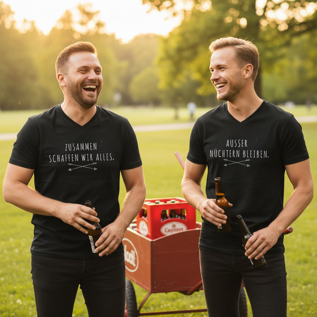 Zusammen schaffen wir alles - Herren V-Neck Shirt
