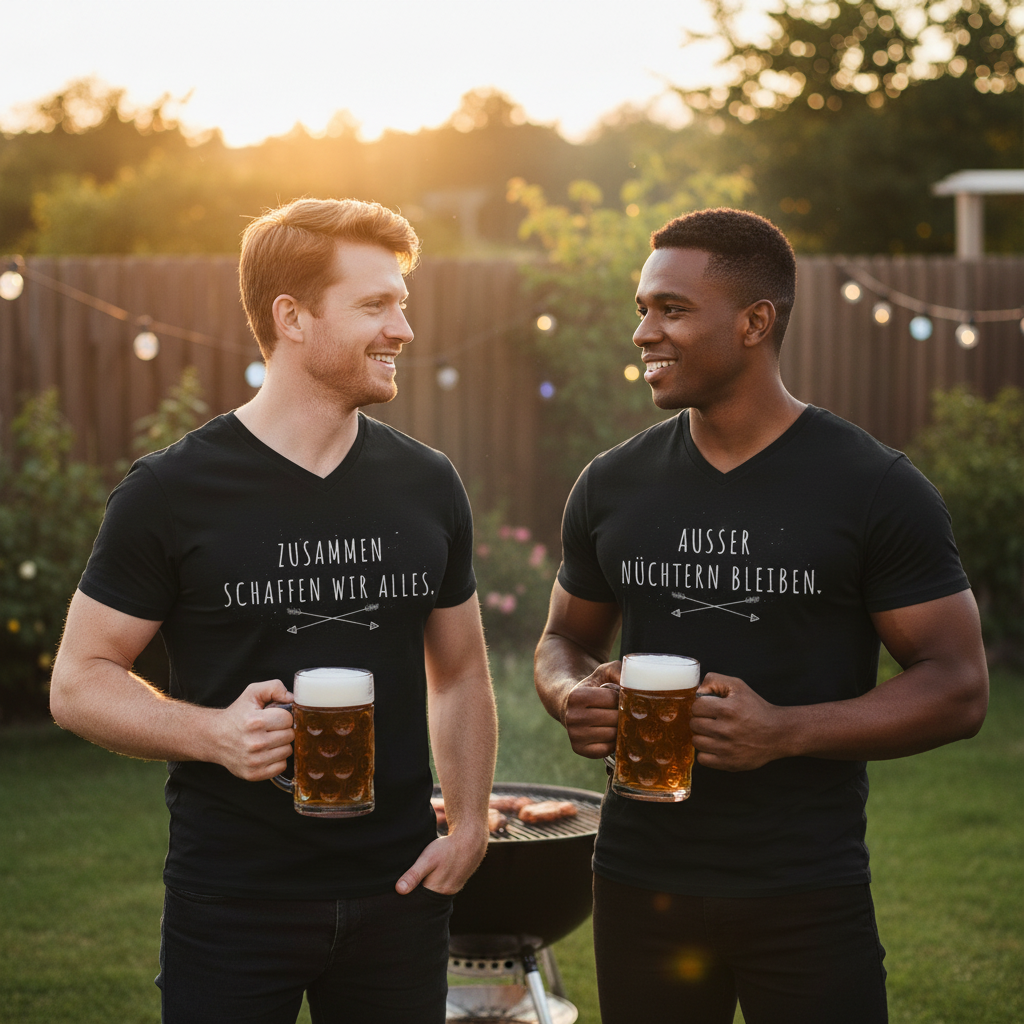 Zusammen schaffen wir alles - Herren V-Neck Shirt