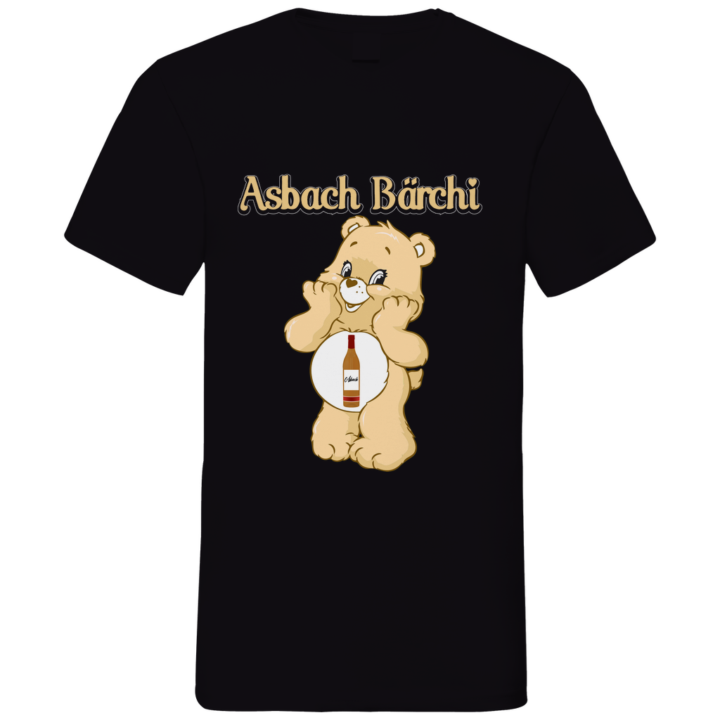 Asbach Bärchi - Glücksbärchi - Herren V-Neck Shirt Black