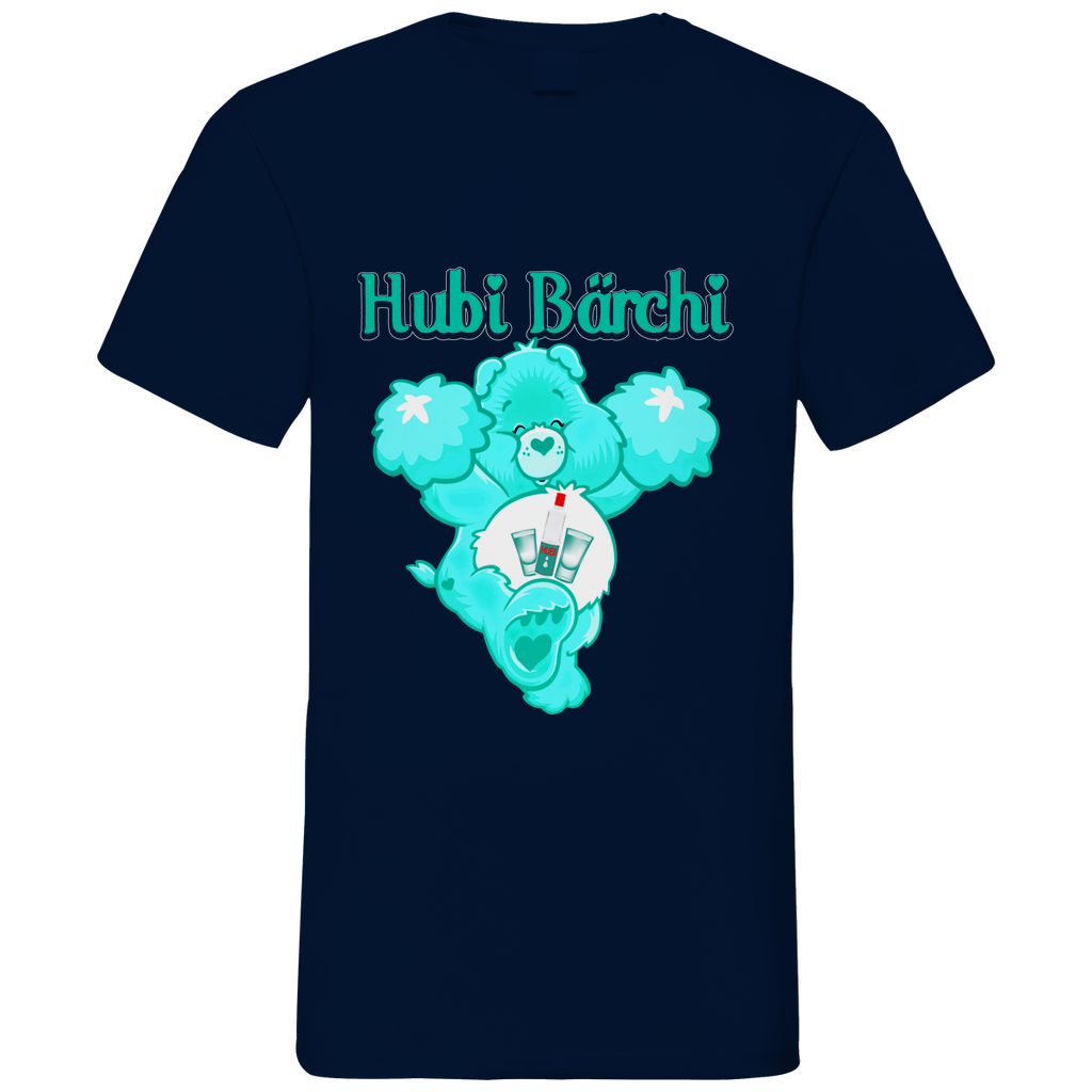 Hubi Bärchi - Glücksbärchi - Herren V-Neck Shirt Navy