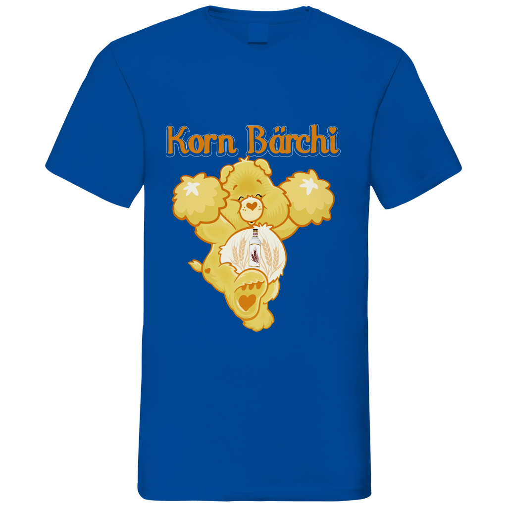 Korn Bärchi - Glücksbärchi - Herren V-Neck Shirt Royal Blue