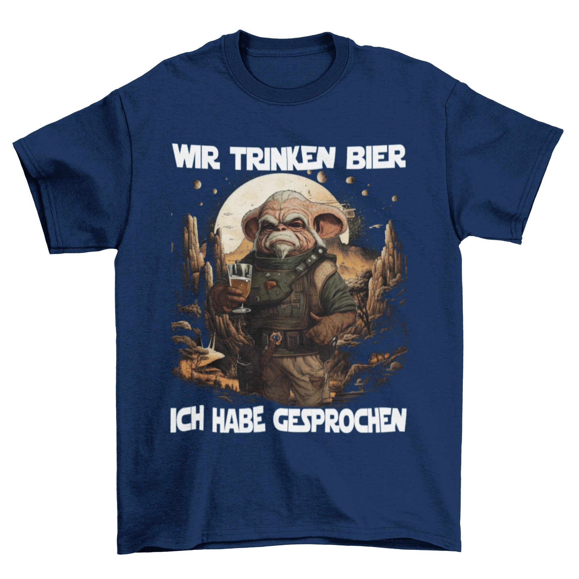 Wir trinken Bier ich habe gesprochen - Mandalorian - Herren Shirt Navy