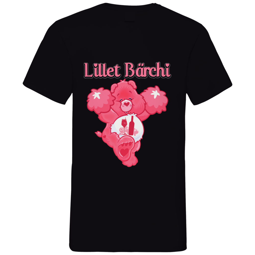 Lillet Bärchi - Glücksbärchi - Herren V-Neck Shirt Black
