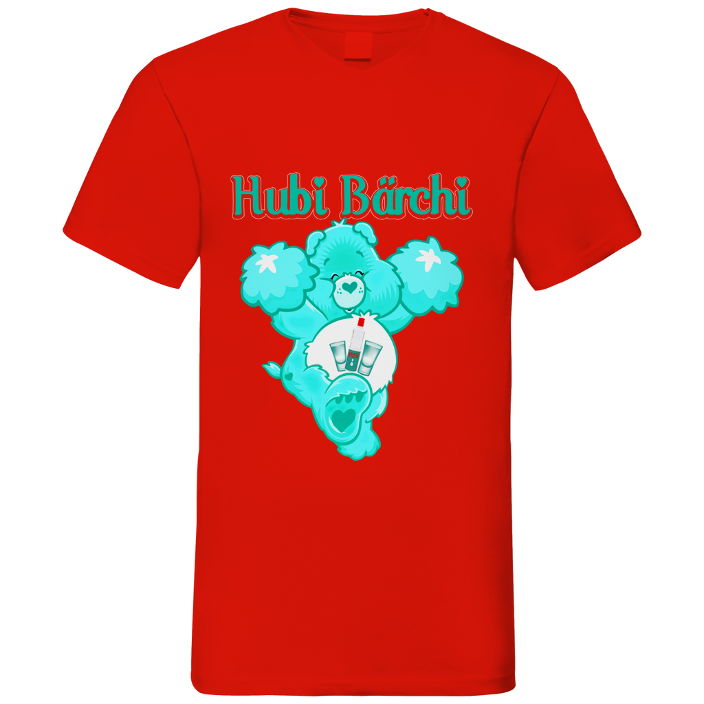Hubi Bärchi - Glücksbärchi - Herren V-Neck Shirt Red