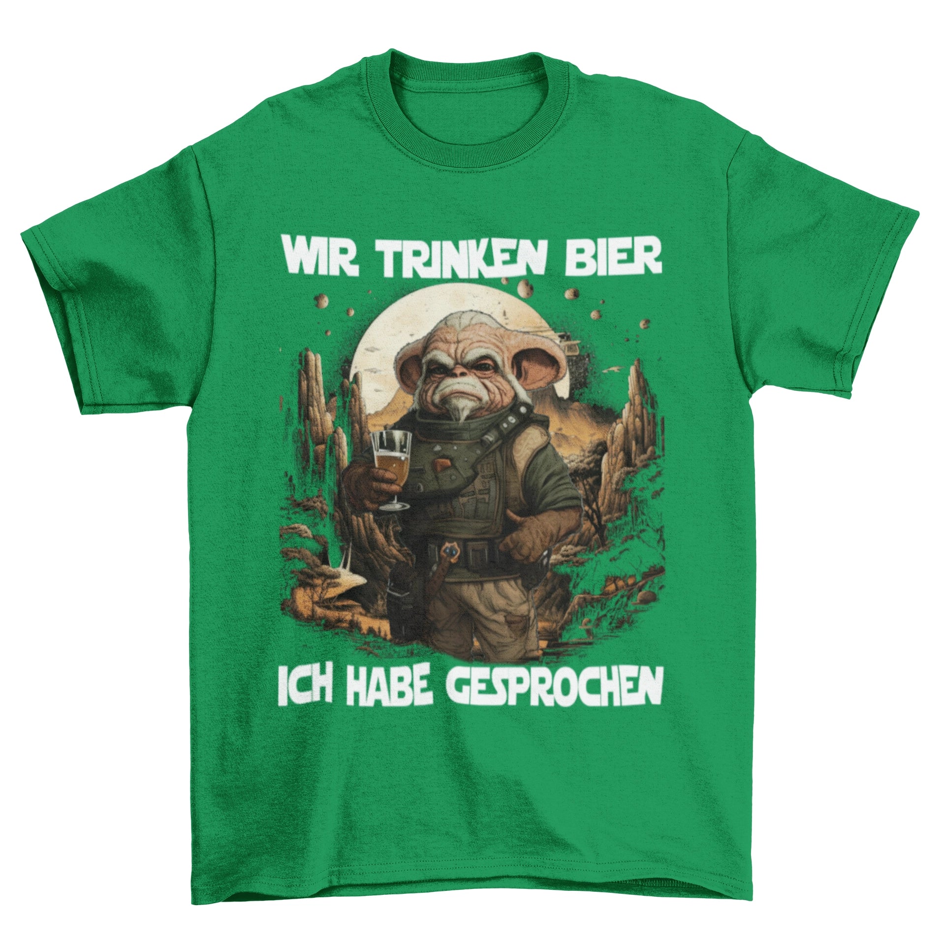 Wir trinken Bier ich habe gesprochen - Mandalorian - Herren Shirt Kelly Green