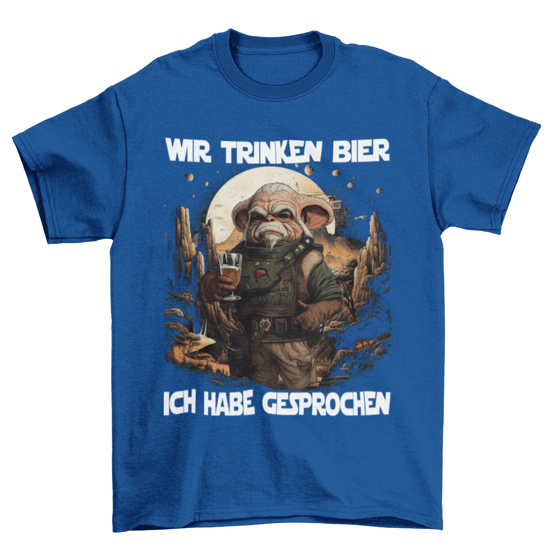 Wir trinken Bier ich habe gesprochen - Mandalorian - Herren Shirt Royal Blue