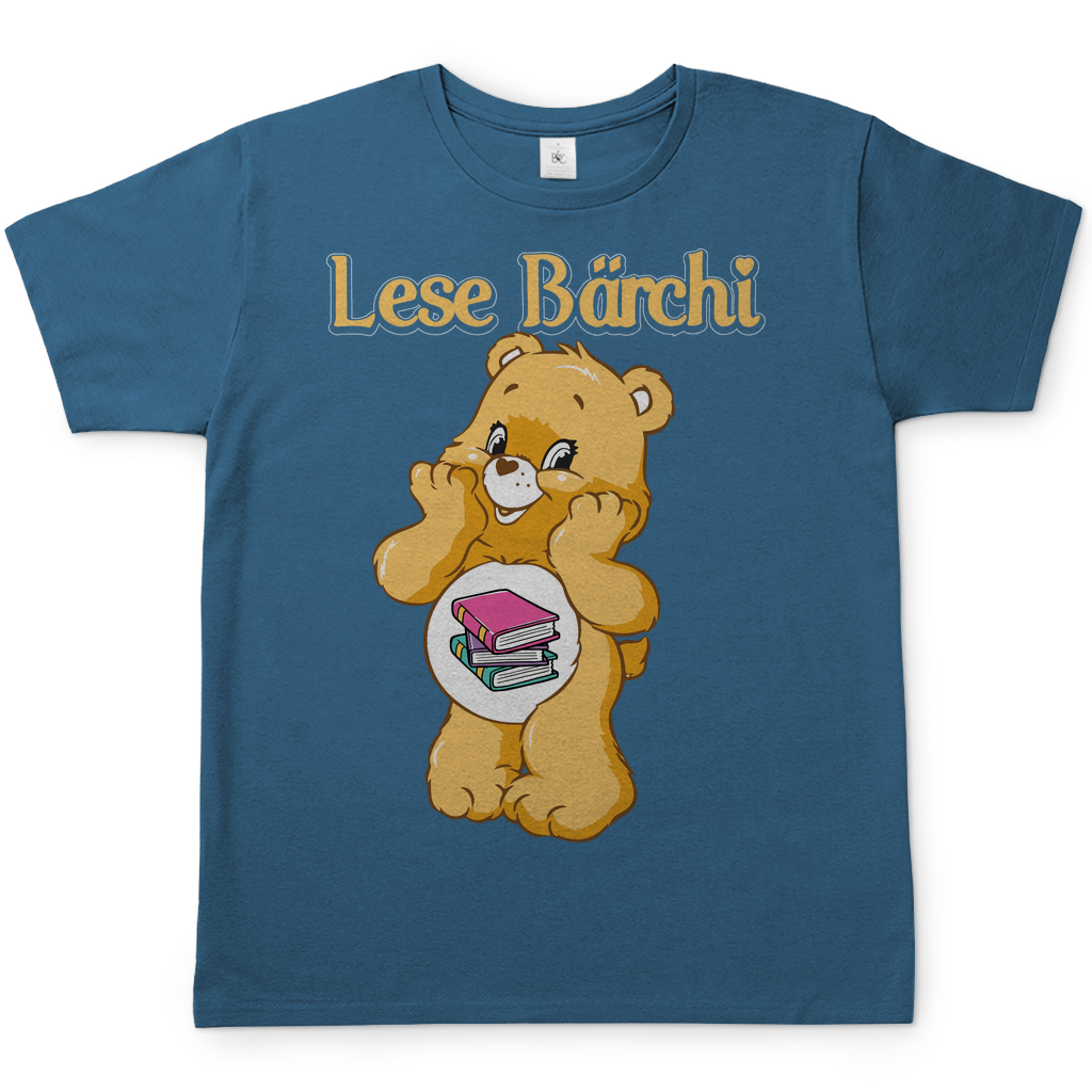 Lese Bärchi - Glücksbärchi - Herren Shirt Stone Blue