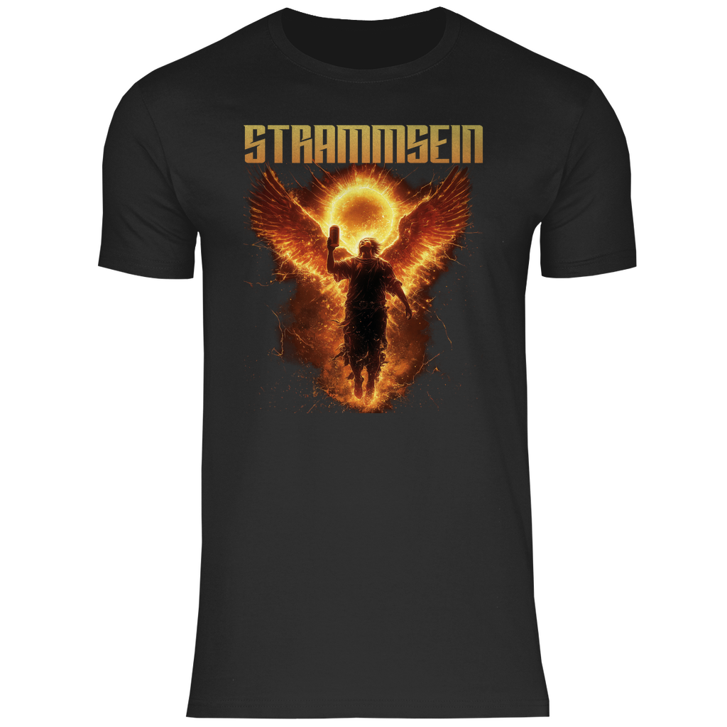 Strammsein Du Ich Wir Bier - Herren Shirt Black