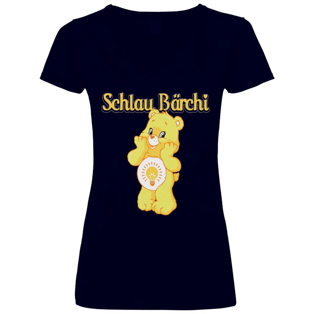 Schlau Bärchi - Glücksbärchi - V-Neck Damenshirt