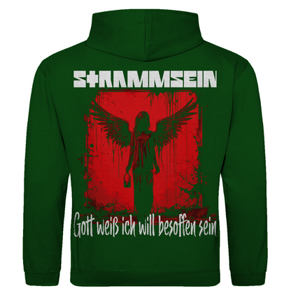 Strammsein Gott weiß ich will besoffen sein - Herren Hoodie Bottle Green