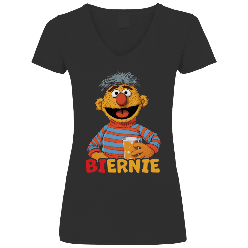 Sesamstraße - Ernie Biernie - V-Neck Damenshirt