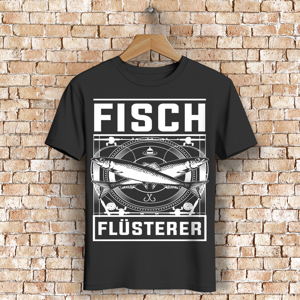 Fisch Flüsterer Angler Shirt – Lustiges T-Shirt für Hobby Fischer Männer