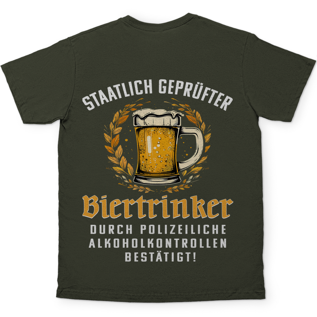 Staatlich geprüfter Biertrinker - Herren Shirt Urban Khaki