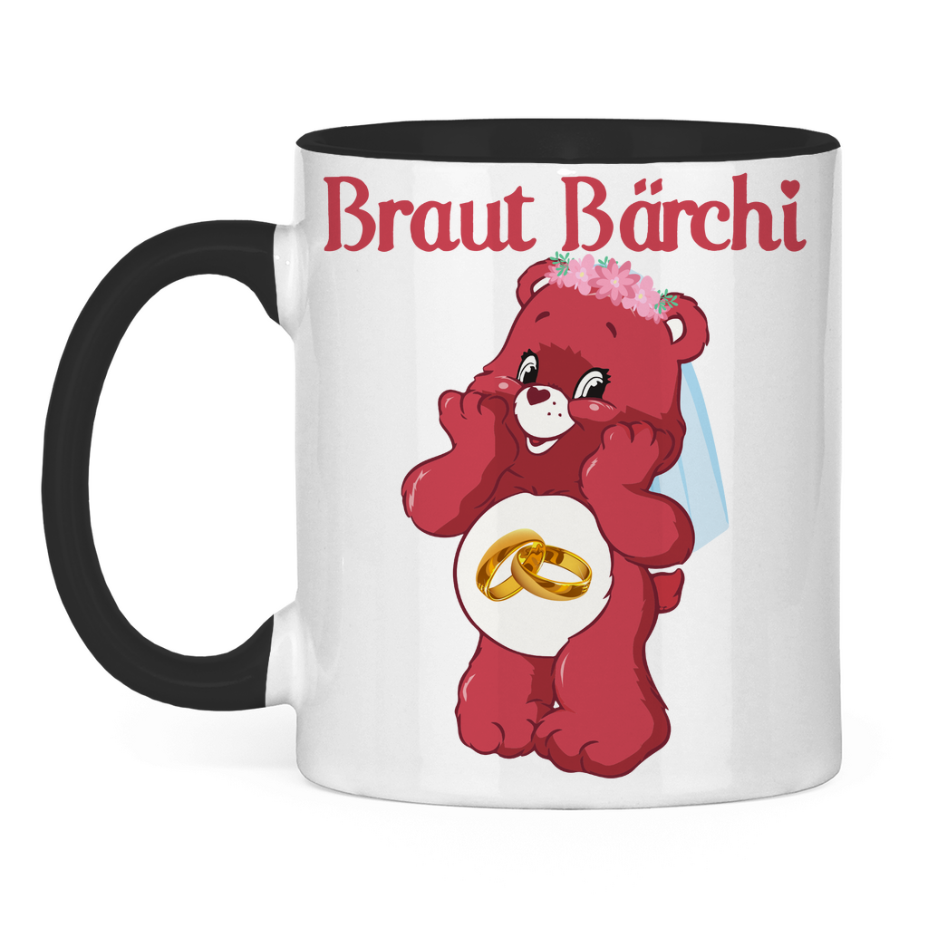Braut Bärchi - Glücksbärchi - Tasse zweifarbig Black
