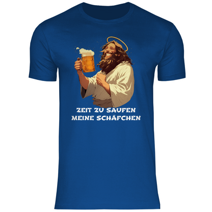 Zeit zu saufen meine Schäfchen - Herren Shirt Royal Blue