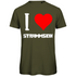 I love Strammsein - Herren Premium Bio T-Shirt Khaki