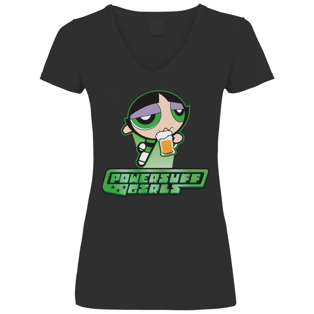 Buttercup Powersuff Powerpuff Girls - V-Neck Damenshirt