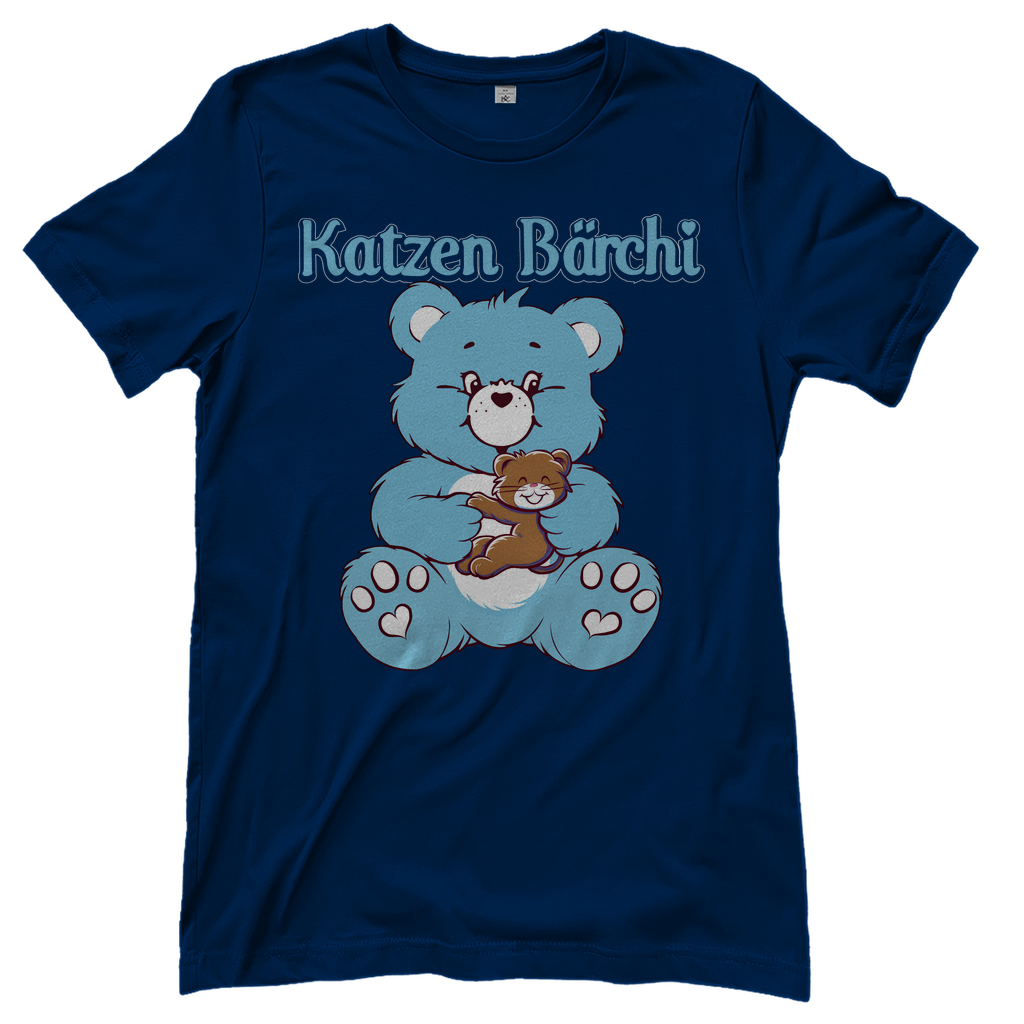 Katzen Bärchi - Glücksbärchi - Damenshirt Navy