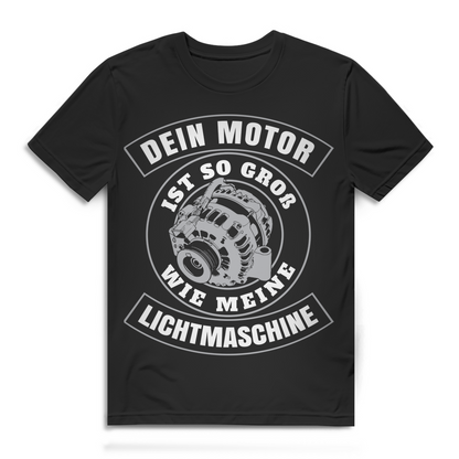 Autofan Statement Shirt – Dein Motor gegen meine Lichtmaschine – Tuner Spaß