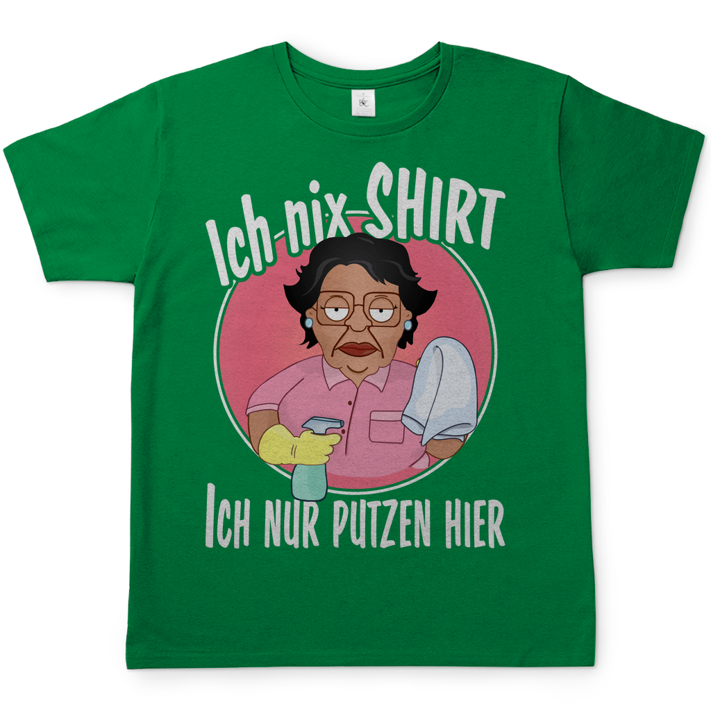 Ich nix Shirt ich nur putzen hier - Herren Shirt Kelly Green