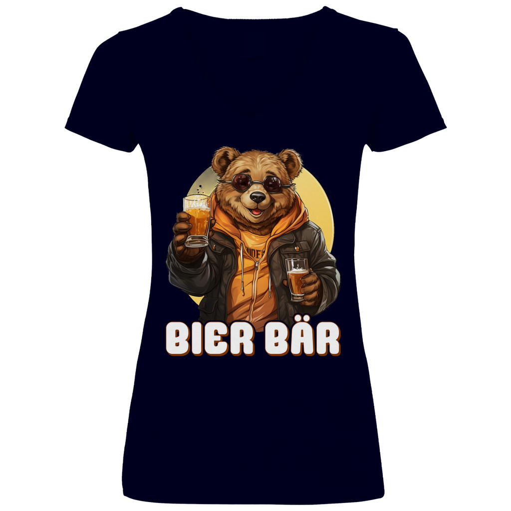 Bier Bär - V-Neck Damenshirt