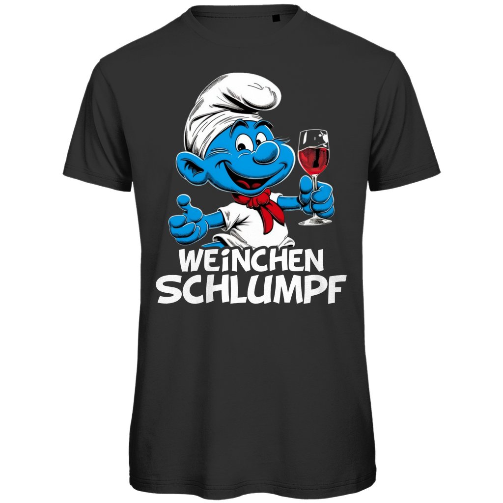 Weinchen Schlumpf Wein Schlümpfe - Herren Premium Bio T-Shirt Black