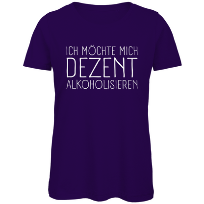 Ich möchte mich dezent alkoholisieren - Damen Premium Bio T-Shirt Urban Purple