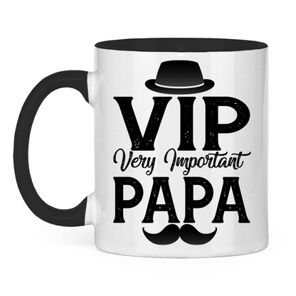 VIP very important Papa - Tasse zweifarbig Black