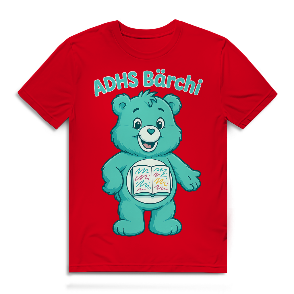 ADHS Bärchi - Glücksbärchi - Herren Premium Bio T-Shirt Red