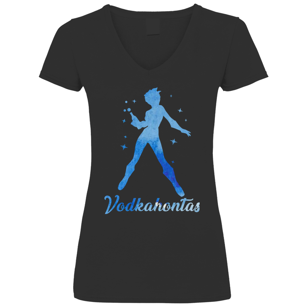 Vodkahontas - Prinzessin Aquarell - V-Neck Damenshirt