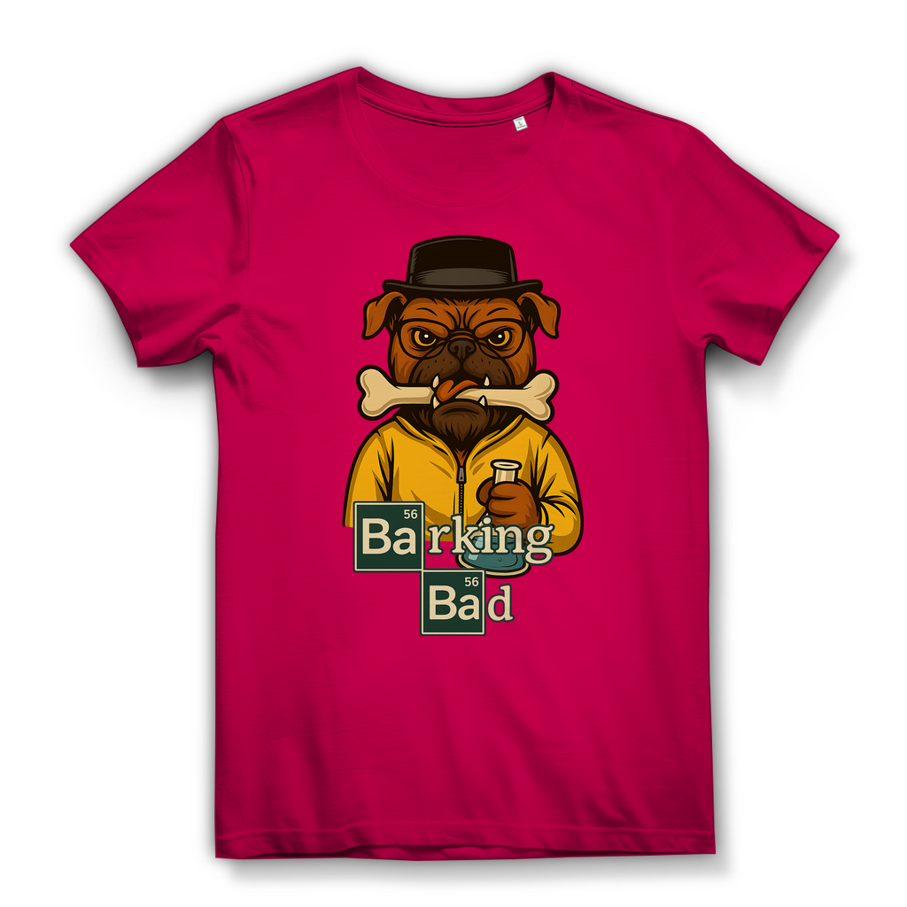 Breaking Bad Barking Bad Dog Hunde - Damen Premium Bio T-Shirt Fuchsia